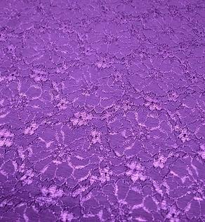 Гипюр набивной, фиолет | Textile Plaza