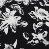 Трикотаж, білі квіти на чорному | Textile Plaza