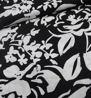 Бавовна кольорова абстракція на чорному | Textile Plaza