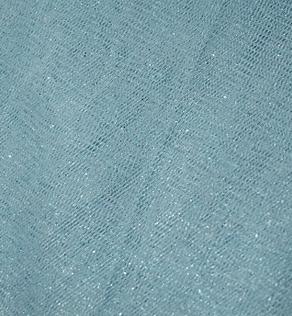 Фатин жаккард, голубой с блестками | Textile Plaza