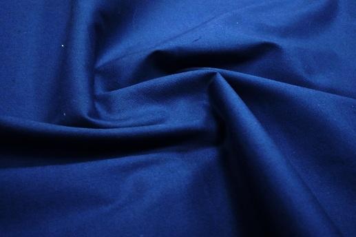 Стрейч коттон однотонный, темно-синий | Textile Plaza