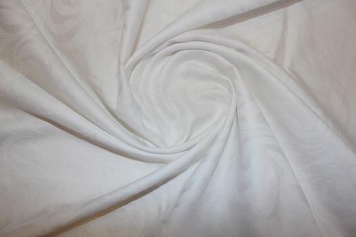 Сатин жаккард для постельного белья узоры, цвет белый | Textile Plaza