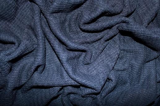 Трикотаж жаккард цвет темно-синий | Textile Plaza