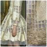 Органза шелковая Alberta Ferretti золотой абстрактный принт | Textile Plaza