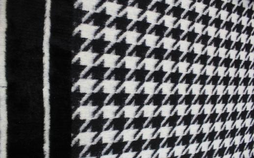Пальтовая тканина (Італія) ч/б гусяча лапка | Textile Plaza