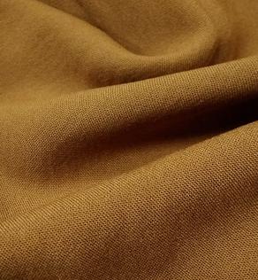 Лен однотонный вискозный, оранжево-коричневый | Textile Plaza