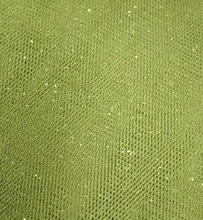 Фатин жаккард, оливковый с блестками | Textile Plaza