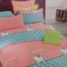 Ткань для детского постельного белья, Hello Kitty, розовый фон, горошек | Textile Plaza