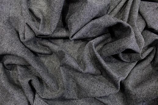 Костюмная шерсть черно-белая | Textile Plaza