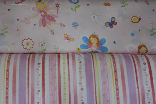 Ткань для детского постельного белья, полоски (компаньон) | Textile Plaza