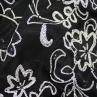 Сетка вышивка, паетки белые, цветочный узор | Textile Plaza