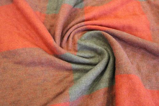 Тканина сорочкова клітина сіро-помаранчева | Textile Plaza
