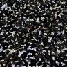 Сетка вышивка пайетками, черно-белая | Textile Plaza