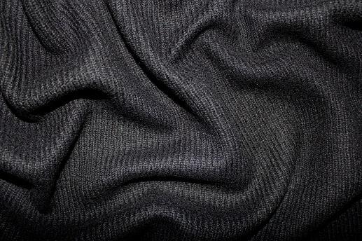 Трикотаж пальтовый, цвет черный | Textile Plaza