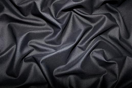 Костюмна тканина стрейч, атласна, колір чорний | Textile Plaza