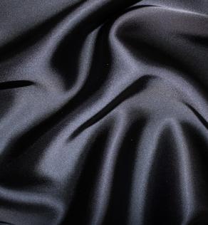 Костюмна тканина атлас, темно-синя | Textile Plaza