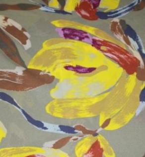 Шелк MISSONI абстрактный цветочный принт на бежевом фоне | Textile Plaza
