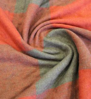 Тканина сорочкова клітина сіро-помаранчева | Textile Plaza