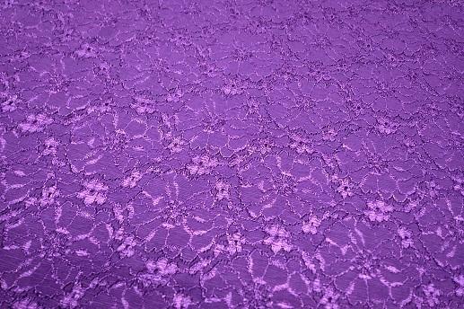 Гіпюр набивний, фіолет | Textile Plaza