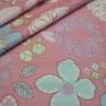 Тканина для постільної білизни, квіти / рожевий фон | Textile Plaza