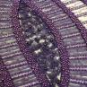 Сітка вишивка, квіти/намистини у фіолетовій гамі | Textile Plaza