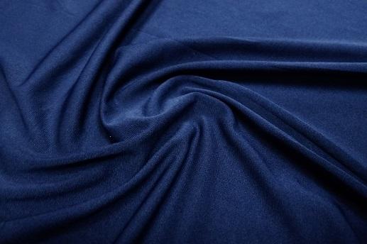 Трикотаж микромасло однотонное темно-синее | Textile Plaza