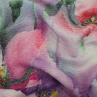 Вискоза Италия розово-фиолетовый цветочный принт | Textile Plaza