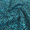 Пальтовая ткань Moschino, бирюзово-черная | Textile Plaza