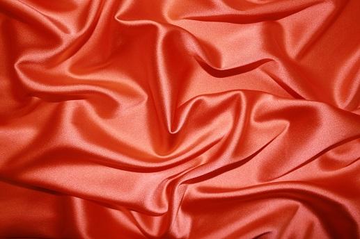Атласный шелк Alta Moda с эластаном (стрейч) оранжевый | Textile Plaza