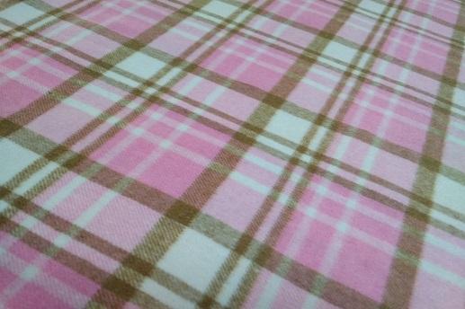 Пальтова тканина Клітинка, рожева | Textile Plaza