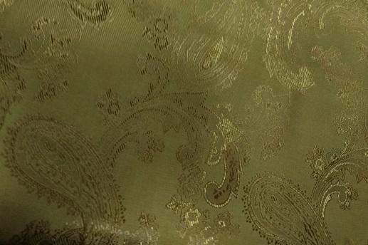 Підкладкова тканина жаккард, турецький огірок, бежево-коричневий | Textile Plaza