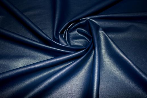 Шкіра однотонна, колір темно-синій | Textile Plaza