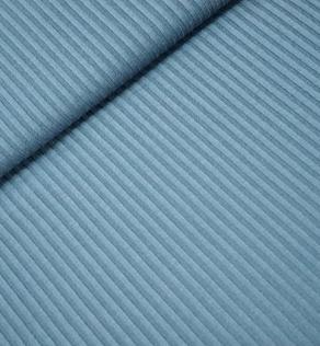 Трикотаж резинка, темно-блакитний | Textile Plaza