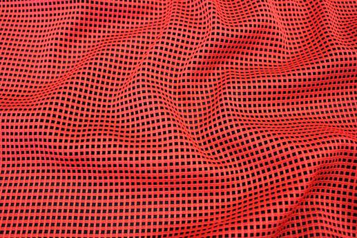 Сітка жаккард, червона | Textile Plaza