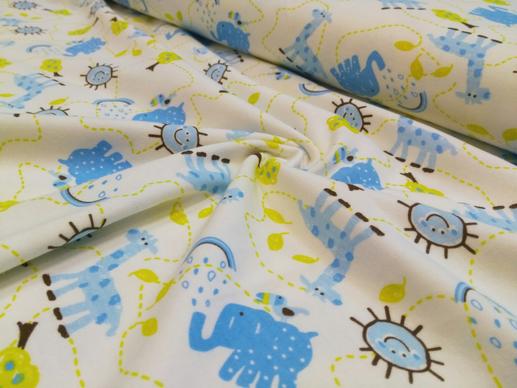 Трикотаж дитячий, слоники/жирафики | Textile Plaza