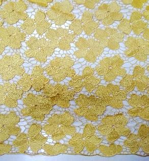 Ажур, желтые цветы | Textile Plaza