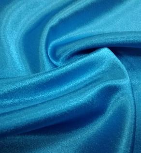 Креп-сатин, голубой | Textile Plaza