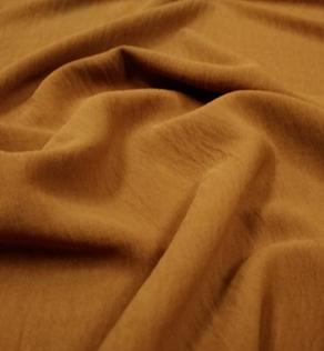 Костюмна тканина Американський Креп Жатка, оранжево-коричневий | Textile Plaza