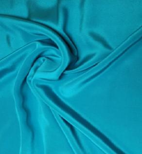 Атласный шелк Alta Moda матовый бирюзовый цвет | Textile Plaza