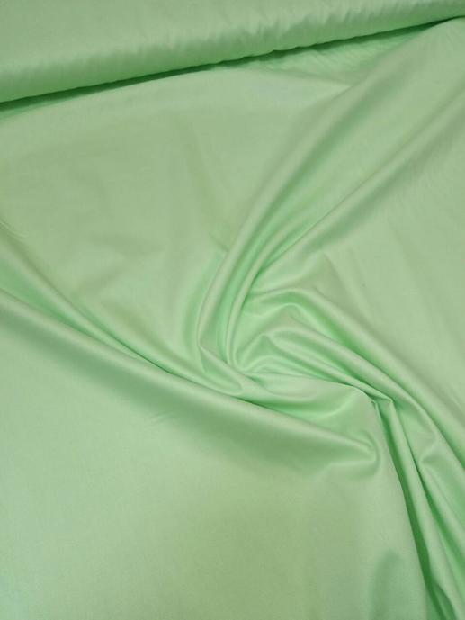 Ткань для постельного сатин цвет салатовый | Textile Plaza