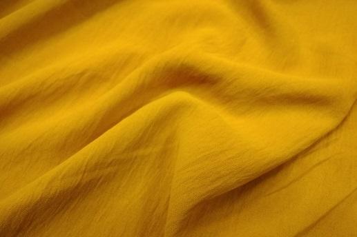 Костюмна тканина Американський Креп Жатка, гірчиця | Textile Plaza