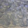 Сітка вишивка, листовий візерунок, колір блакитний | Textile Plaza