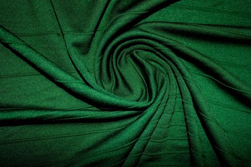 Трикотаж жаккард полосы, цвет темно-зеленый | Textile Plaza