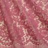 Гипюр VALENTINO цветочный узор розовый | Textile Plaza