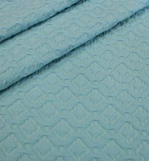 Костюмная ткань жаккард, цвет голубой | Textile Plaza