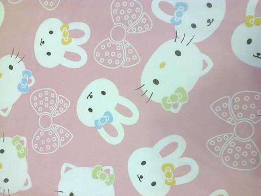 Тканина для пошиття постільної білизни, Hello Kitty/зайчики/бантики | Textile Plaza