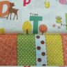 Тканина для дитячої постільної білизни, літери/звірятка/деревця | Textile Plaza