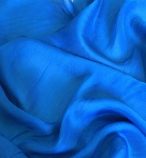 Шелк-шифон Alma Moda сине-голубой | Textile Plaza