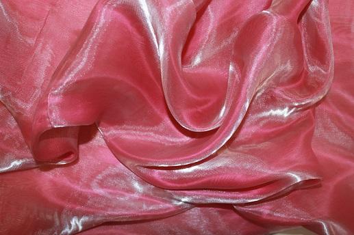 Органза колір рожевий | Textile Plaza