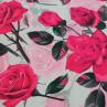 Шовк GUCCI принт троянди на рожевому фоні | Textile Plaza